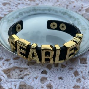 BCBGeneration Black Leather with Gold FEARLESS